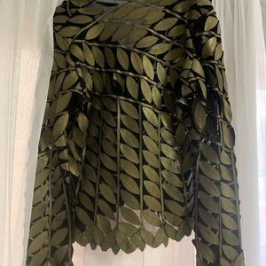 Sheer jacket.  Leaf pattern. Only worn once.